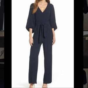 Eliza J navy jumpsuit